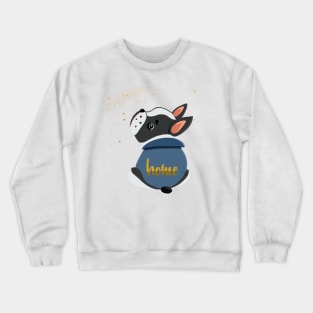 French Bulldog puppy in home, quarantine dog, stay home fanart, bulldog dreamer Crewneck Sweatshirt